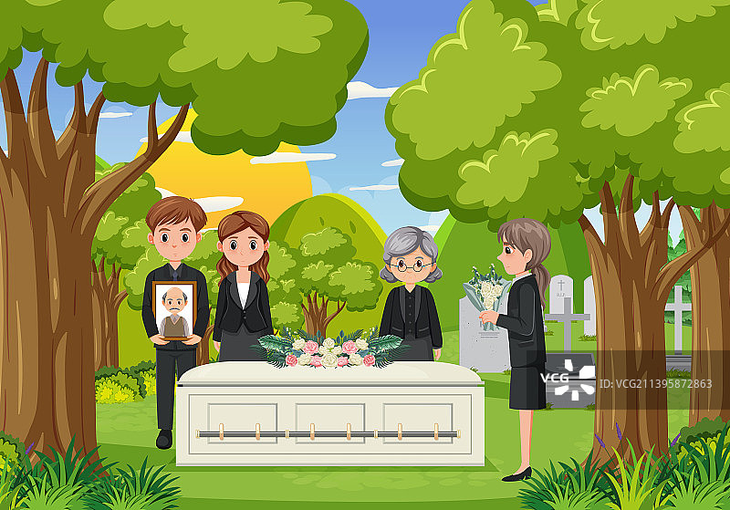 基督教葬礼仪式图片素材