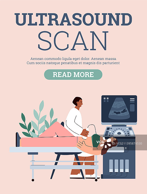 医生检查超声波扫描海报模板图片素材