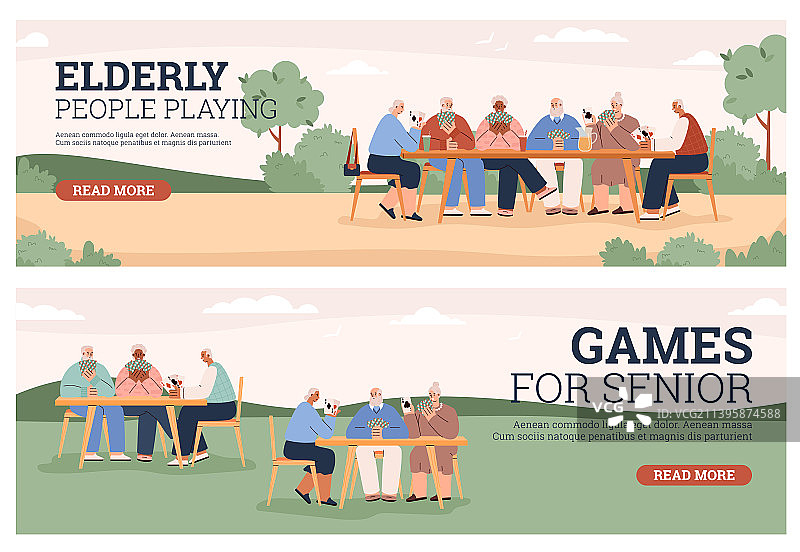 关于老年人的网站banner合集图片素材