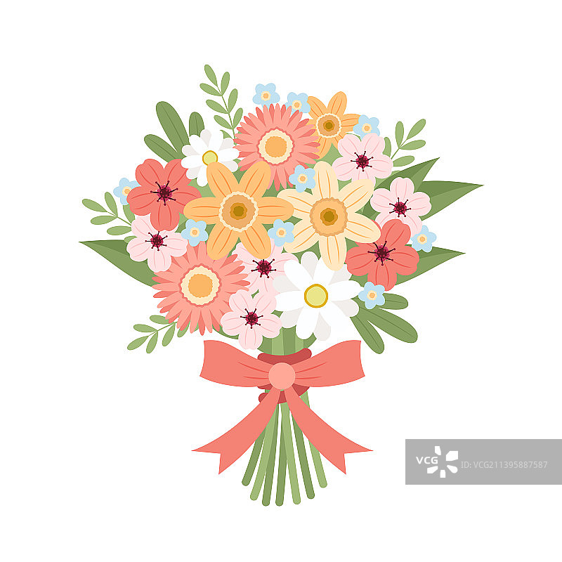 雏菊水仙花束图片素材