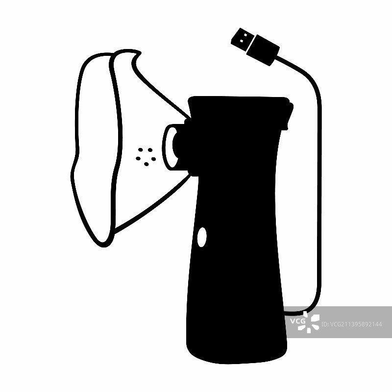 迷你便携式USB供电雾化器吸入器图片素材