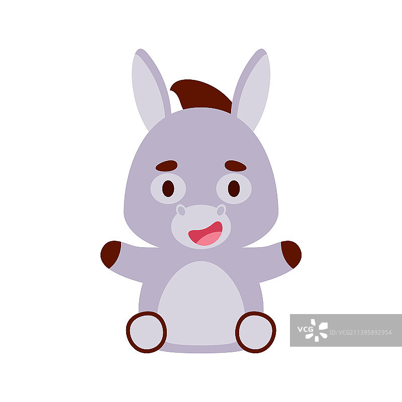可爱的小驴卡通动物图片素材