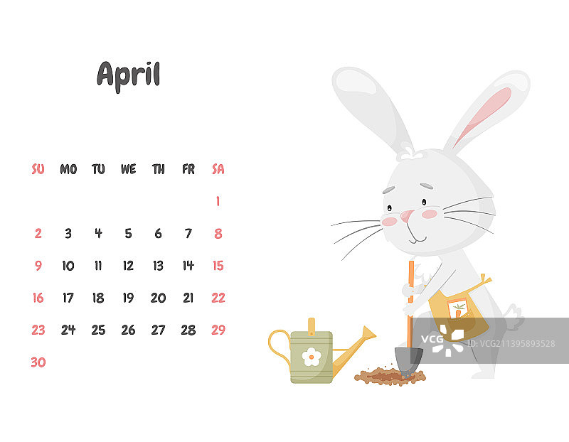 2023年4月日历页面图片素材