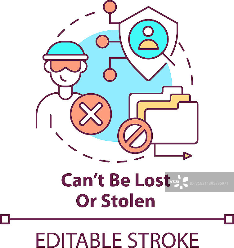 谨防丢失和被盗概念图标图片素材