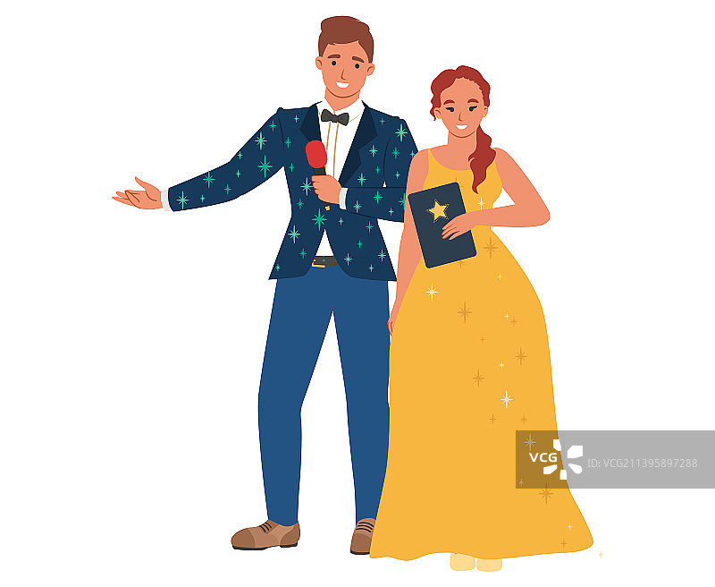 电影颁奖典礼主持人图片素材