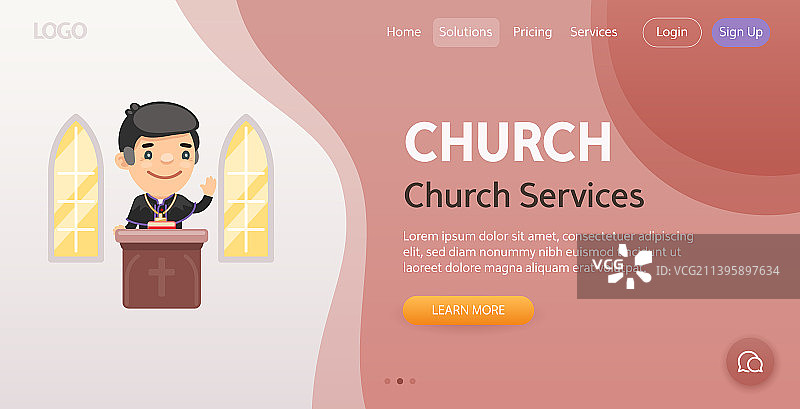 教堂网站模板图片素材