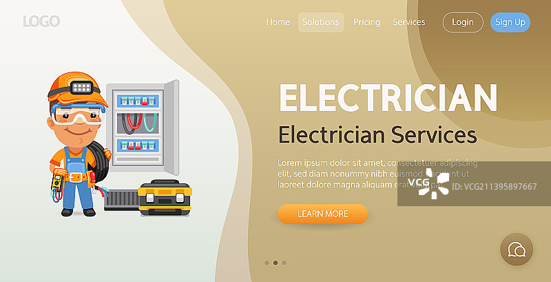 电工网站模板图片素材