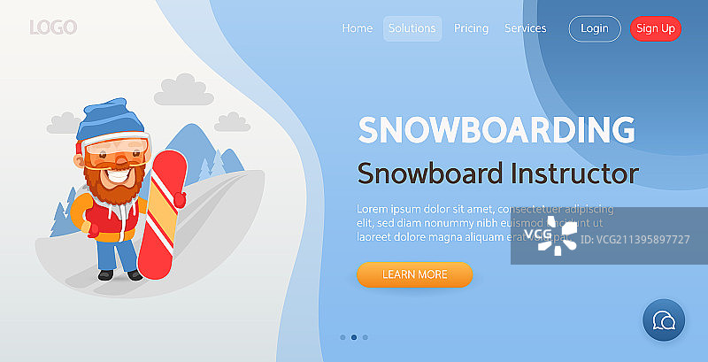 滑雪网站模板图片素材