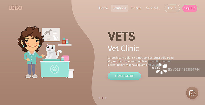 兽医网站模板图片素材