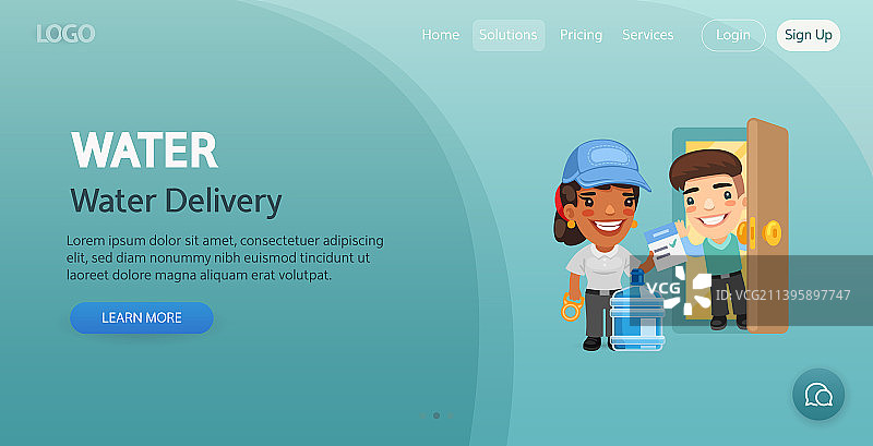 水主题网站模板图片素材