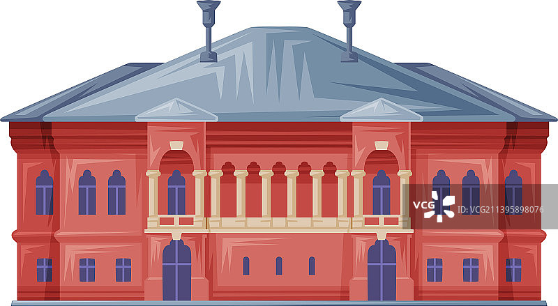 罗马尼亚城市红色砖砌建筑图片素材