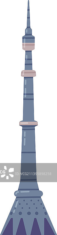 俄罗斯电视广播的奥斯坦金诺电视塔图片素材