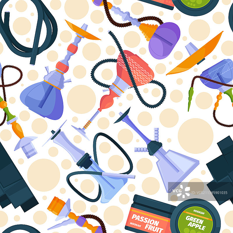 阿拉伯彩色水烟图案图片素材