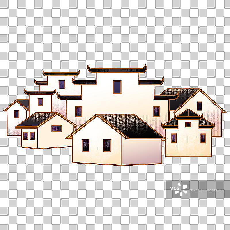 清明节婺源油菜花盛开风景插画海报图片素材