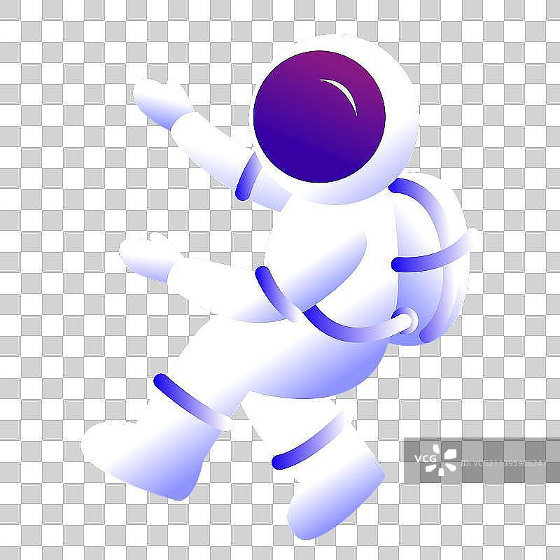 星球宇航员科技插画元素图片素材