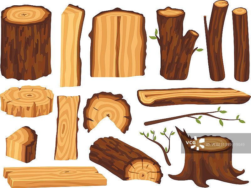卡通木材原木图片素材