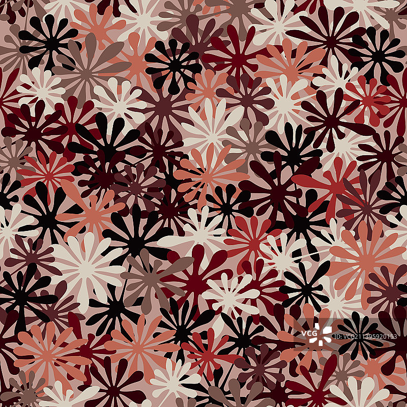 棕色锈色树叶无缝图案图片素材