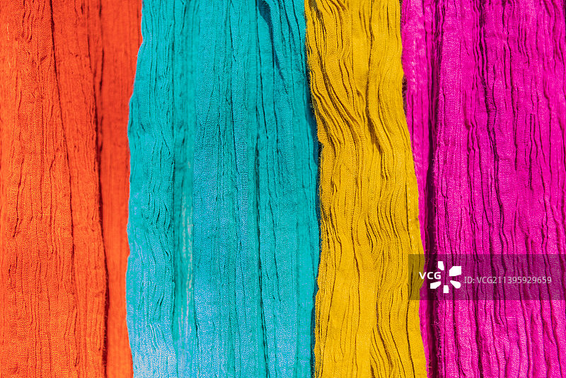 围巾纺织物纯色彩背景图片素材