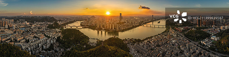 龙城夕照图片素材