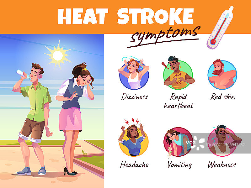 中暑症状：疲惫的人图片素材