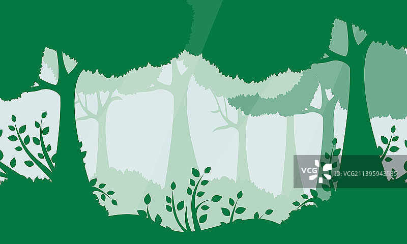 热带植物丛林景观全景图片素材