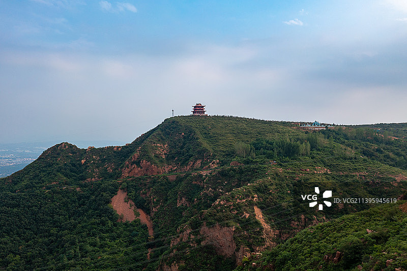 航拍新密伏羲山民宿图片素材