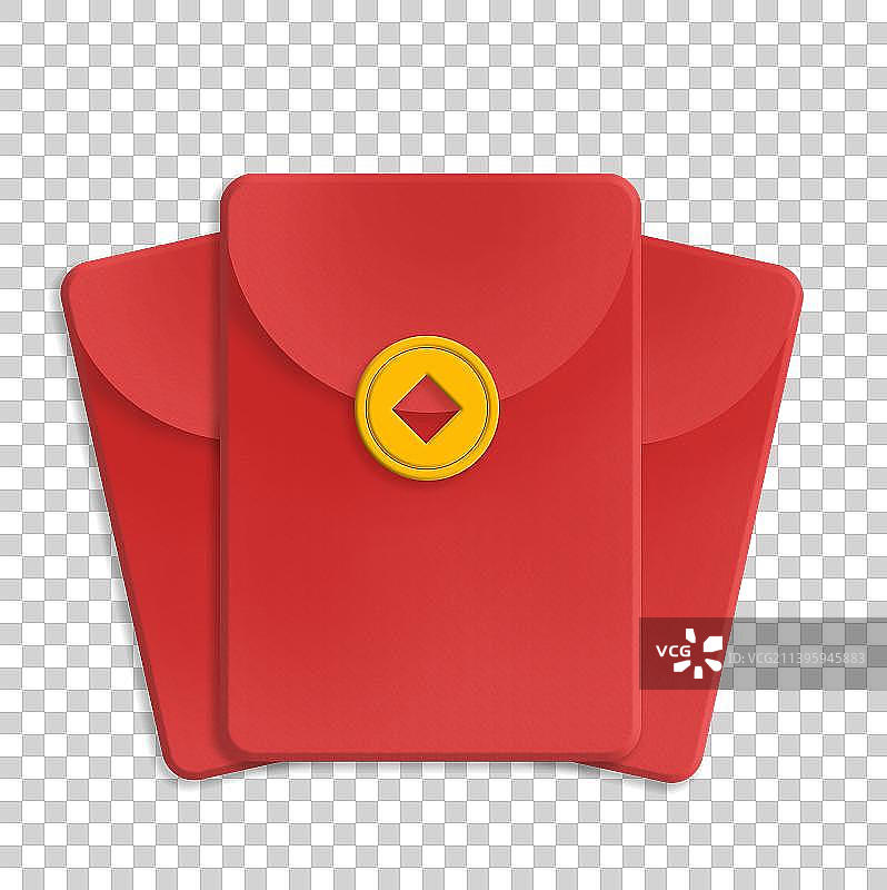 立体红包金融插画元素图片素材