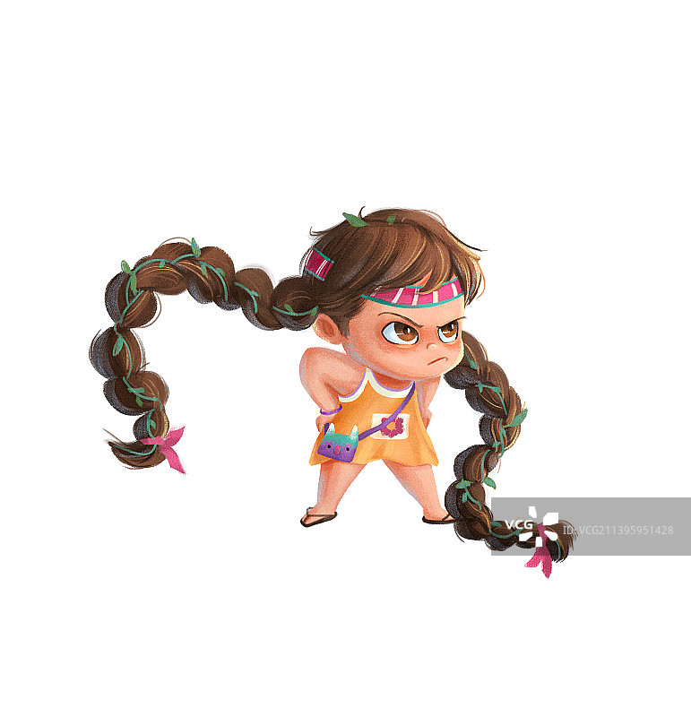 双马尾女孩图片素材