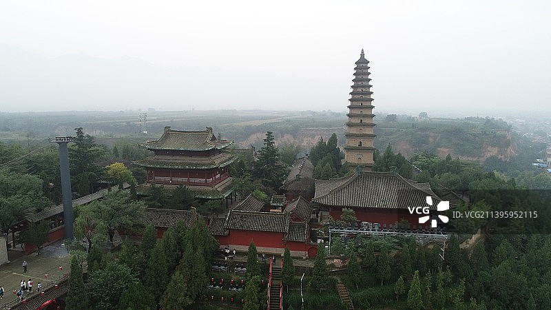 普救寺莺莺塔图片素材