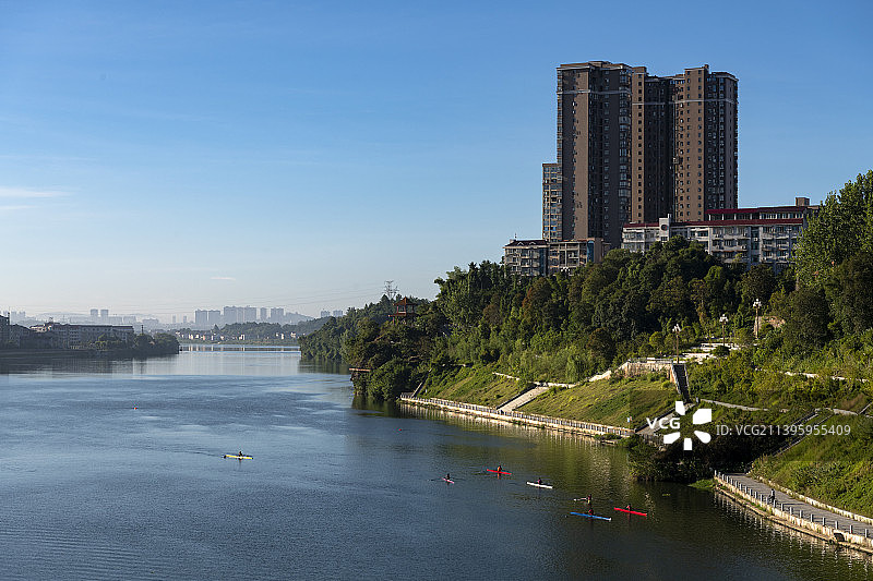 资江的早晨图片素材