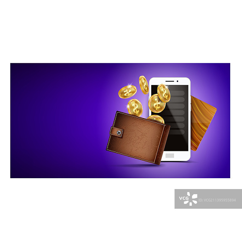 智能钱包创意宣传海报图片素材