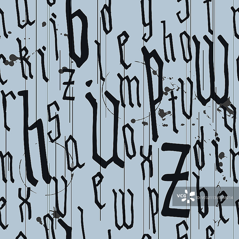 哥特风格字母书法无缝图案图片素材