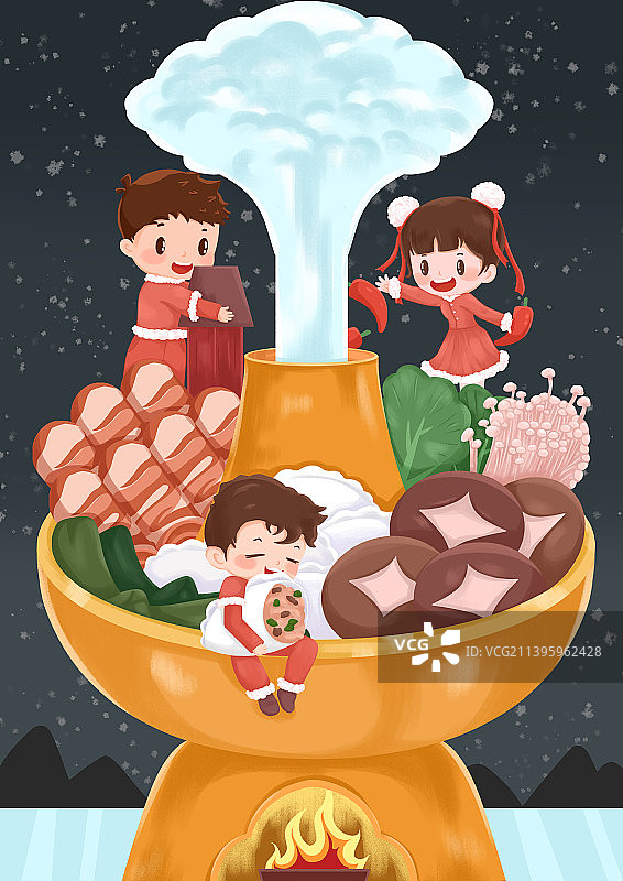 温暖冬日图片素材