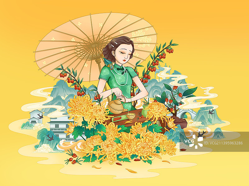 菊花茶图片素材