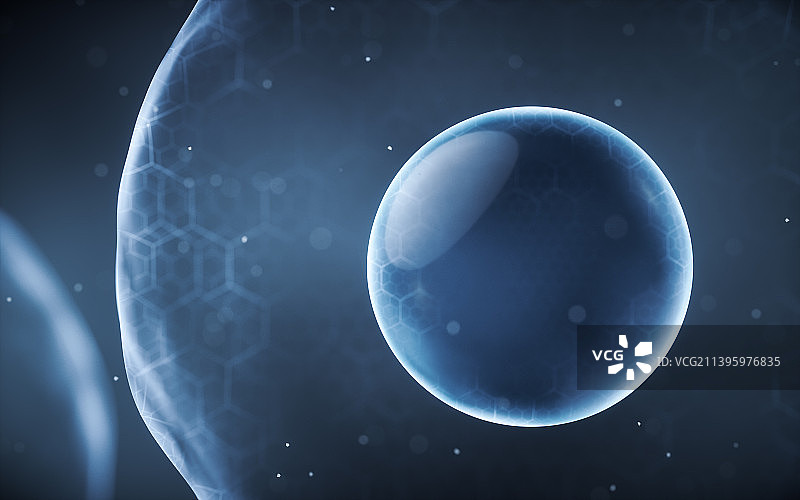 生物科技概念细胞结构3D渲染图片素材