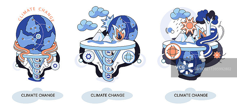 全球变暖气候变化自然隐喻图片素材