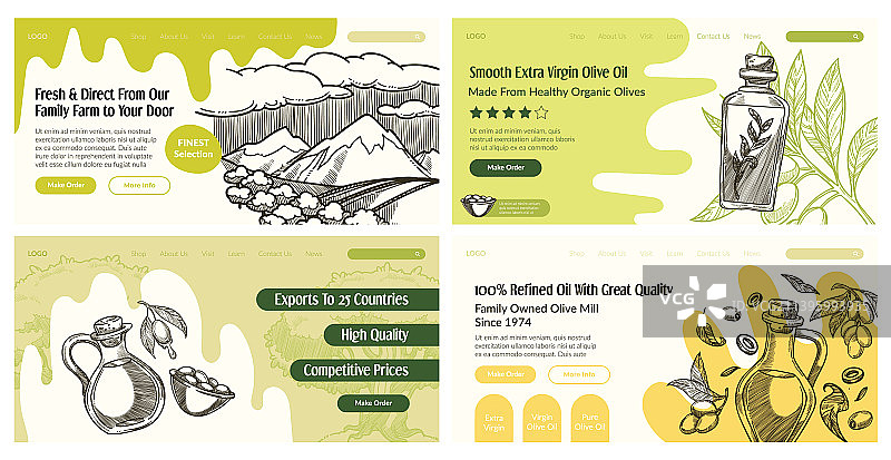 橄榄油落地页banner广告图片素材
