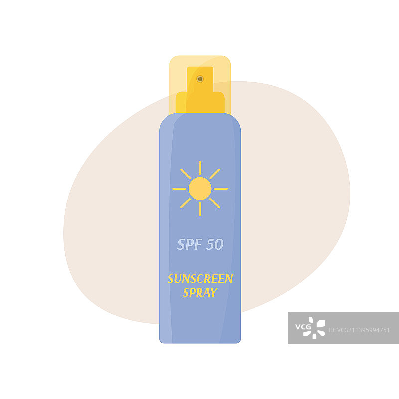 防晒喷雾，安全日光浴图片素材