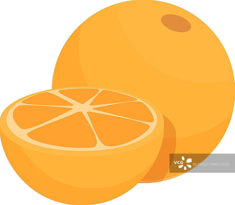 卡通眼睛食品中的橙色叶黄素图标图片素材