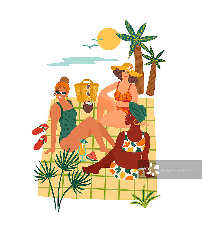 穿泳衣的女人图片素材