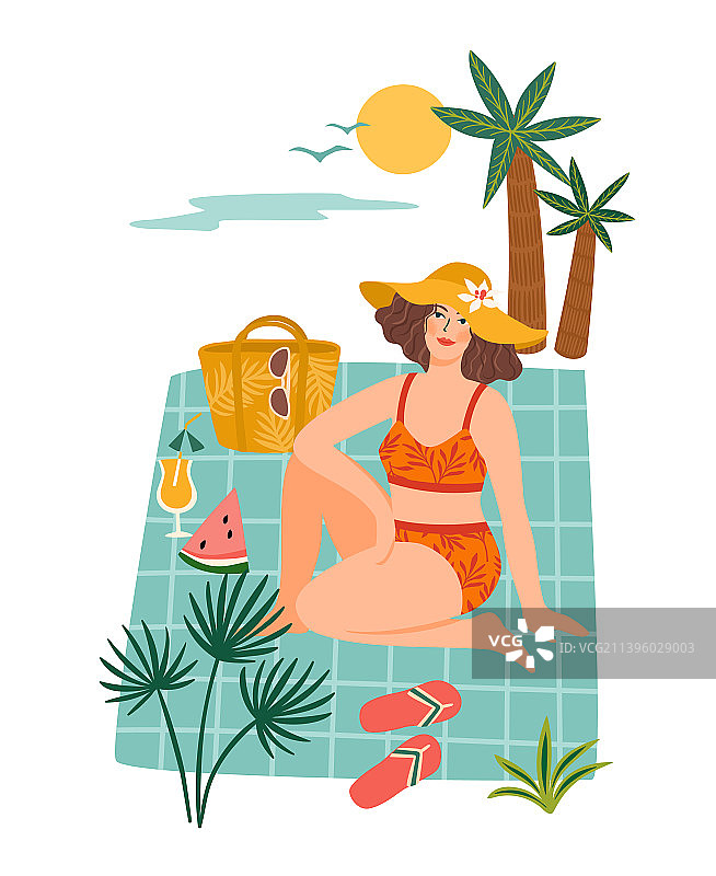 泳装女人图片素材