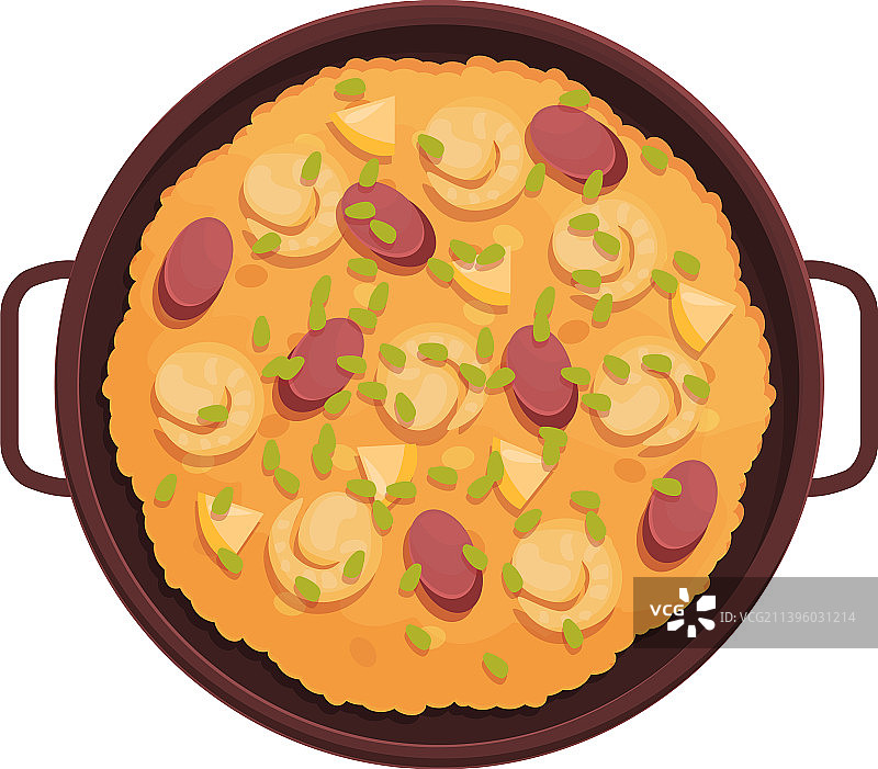 卡通西班牙海鲜饭图标图片素材