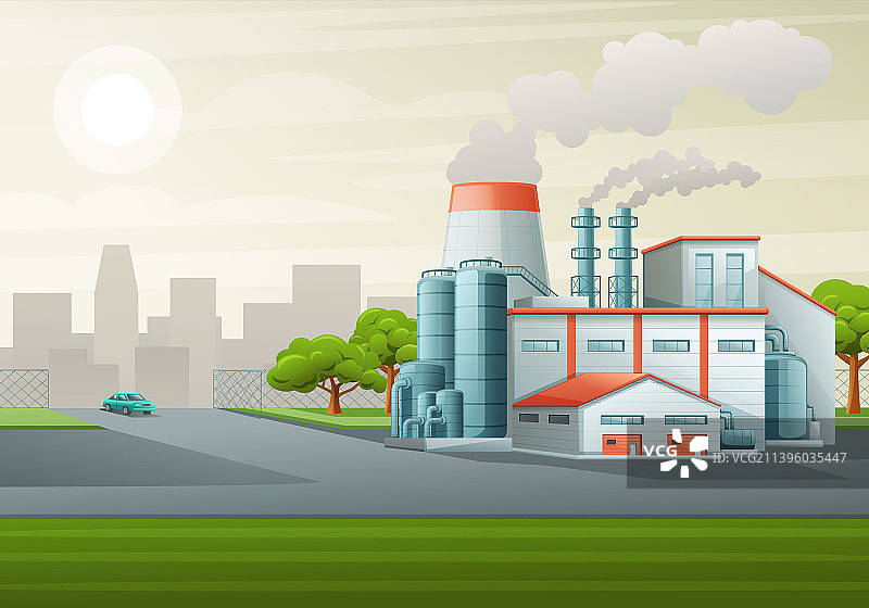 火力发电厂构成图片素材