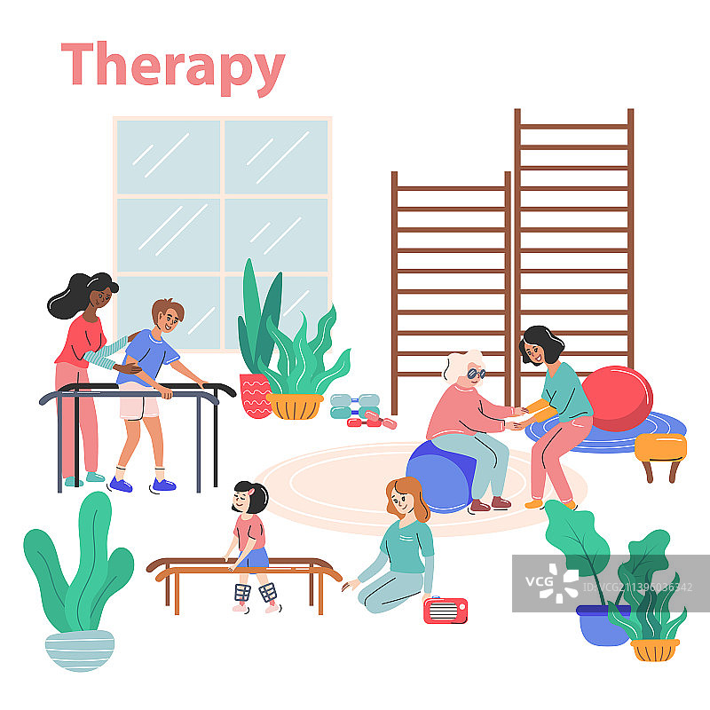 物理治疗与康复概念图片素材