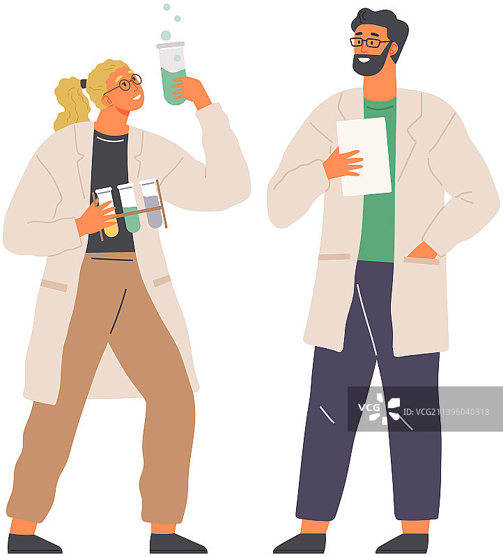 生物学家在测试中用植物进行实验图片素材