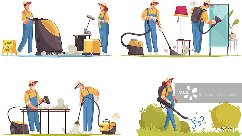 清洁团队组成设置图片素材