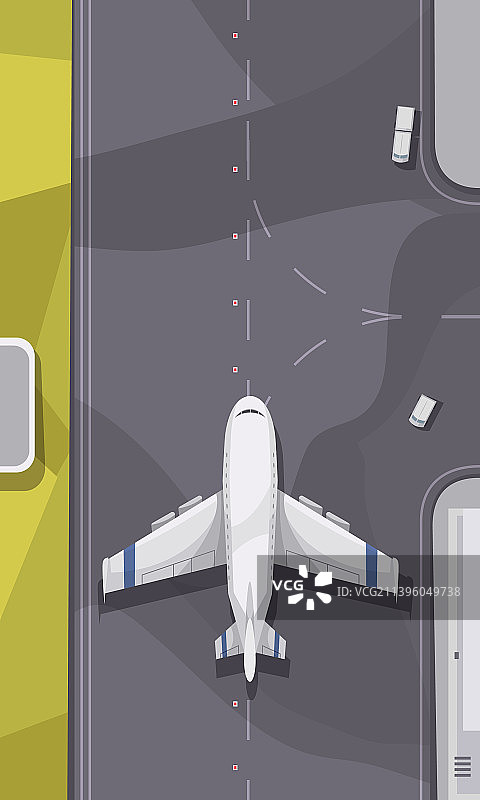 机场跑道顶视图图片素材