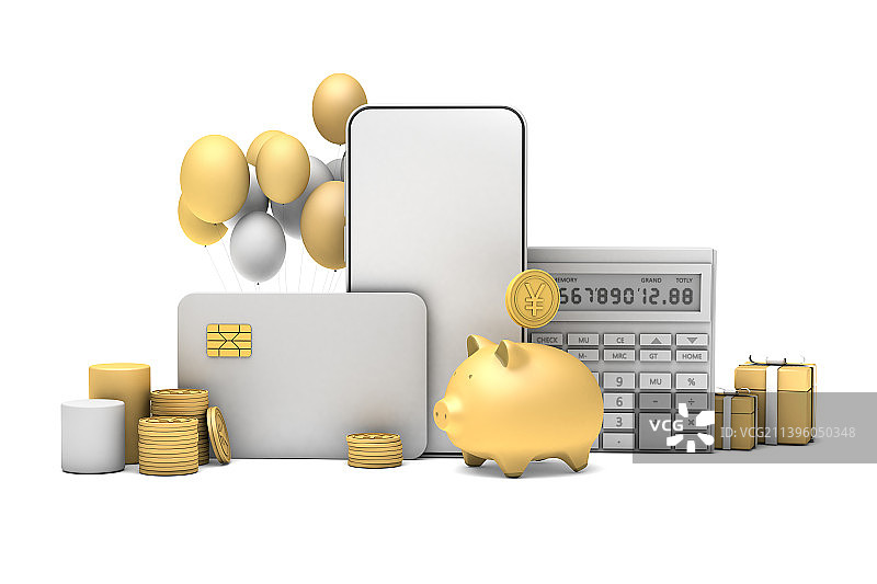 金融储蓄与移动支付图片素材
