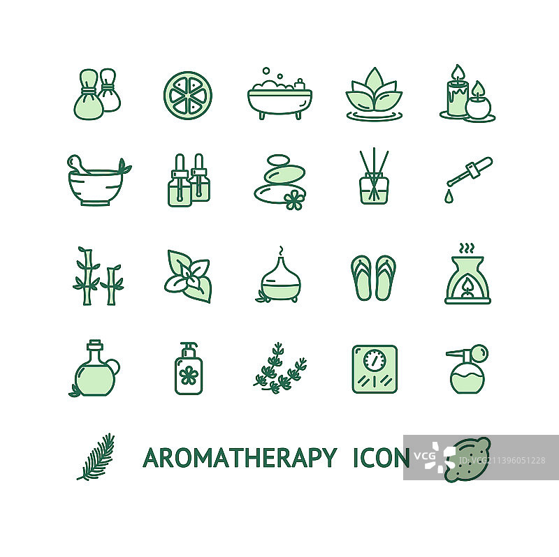 香薰精油标志细线图标图片素材