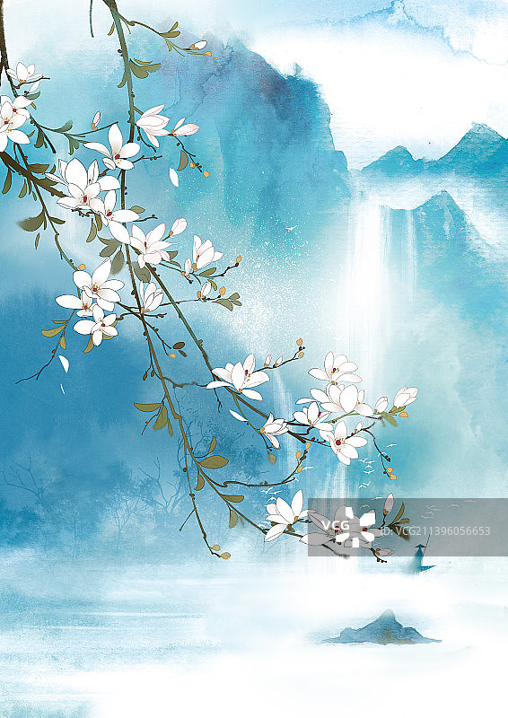 中国风唯美插画图片素材